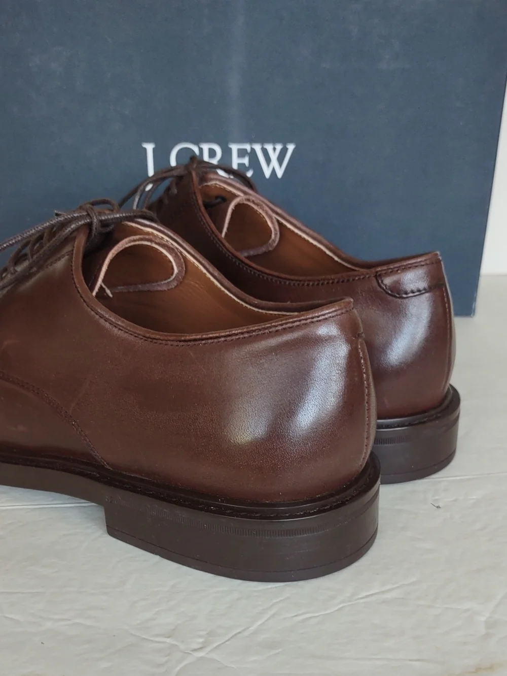 BRAND NEW J.CREW LEATHER LACE- UP